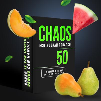Табак Chaos Summer Flow (Арбуз Дыня Груша) 50 гр