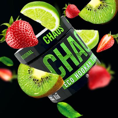 Тютюн Chaos Green Strawberry (Полуниця Ківі Лайм) 200 гр