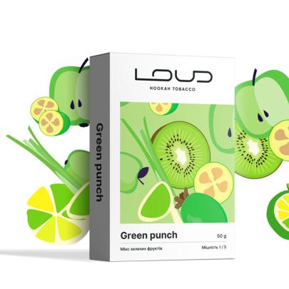 Табак Loud Light Green Punch (Зеленое Яблоко Киви Лемонграсс Манго) 50 гр