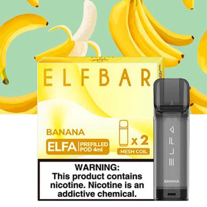 Картридж с жидкостью для ELF BAR ELFA Banana (Банан) 2 шт 4 мл