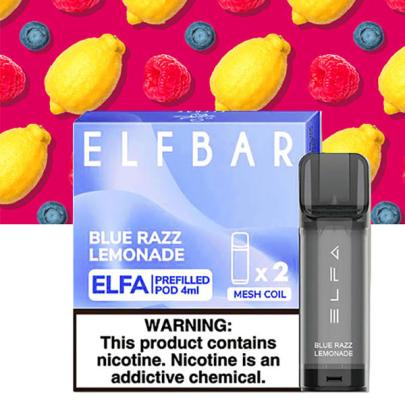Картридж с жидкостью для ELF BAR ELFA Blu Razz Lemonade (Голубика Малина Лимонад) 2 шт 4 мл