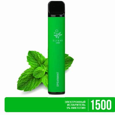 Одноразовая электронная сигарета ELF BAR Mint (Мята) 1500 puff
