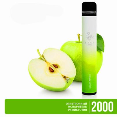 Одноразовая электронная сигарета ELF BAR Sour Apple (Кислое Яблоко) 2000 puff