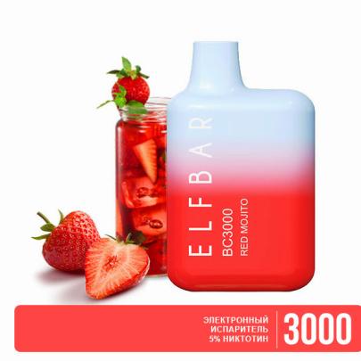 Одноразовая электронная сигарета ELF BAR BC Акциз Red Mojito (Красный Мохито) 3000 puff