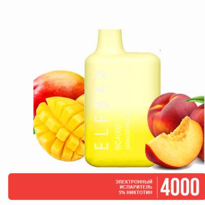 Одноразовая электронная сигарета ELF BAR BC Акциз Mango Peach (Манго Персик) 4000 puff