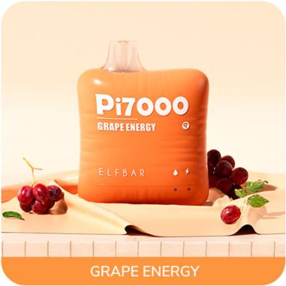 Одноразова електронна сигарета ELF BAR Pi Grape Energy (Виноградний Енергетик) 7000 puff