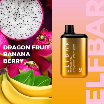 Одноразовая электронная сигарета ELF BAR BC Акциз Pitaya Banana Berries (Питайя Банан Ягоды) 5000 puff