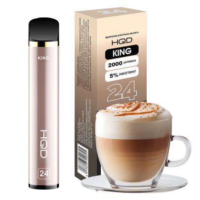 Одноразовая электронная сигарета HQD KING 24 Акциз Cappuccino (Капучино) 2000 puff